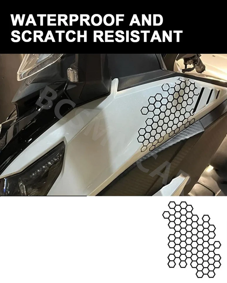 Pegatinas de coche película de protección de faros calcomanía impermeable nido de abeja gráficos adorno Foto 3 de 4