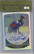 2013 Bowman Chrome Prospects Refractor /500 Carl Edwards Jr CJ #BCP-CE Auto 1j6
