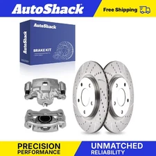 Front Drilled Slotted Brake Rotors Calipers for 2013-2019 Nissan Sentra