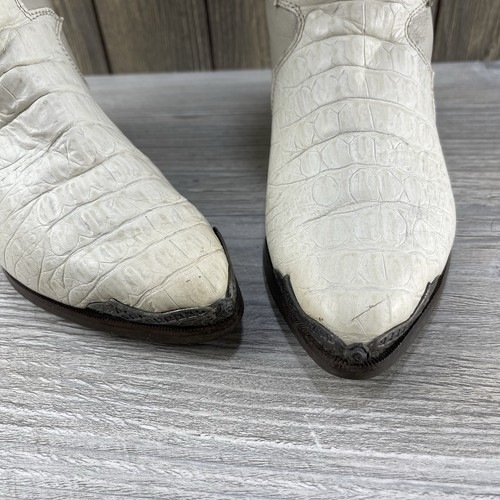 Botas de Vaquero Vintage Zodiac Para Mujer Talla: 6 Cuero Croc Slouch Punta de Tacón Chapada - Imagen 4 de 20