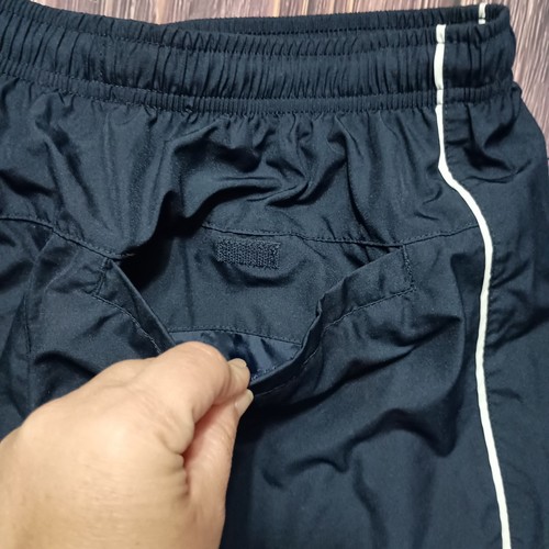 Nike vintage Y2K Medium Men's Navy Blue Lined Track pants Ankle Zip - Picture 14 of 14