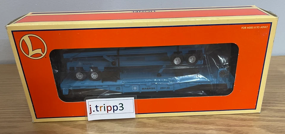 Lionel #36092 Maersk Flat Car O Gauge Train 2 Trailer Frames Intermodal Shipping - Image 4 of 4