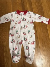 Kissy Kissy Santa Sleigh Footie, Newborn NWT