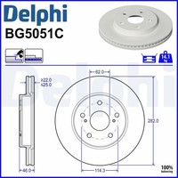 2X Bremsscheibe Delphi BG5051C 2 Bremsscheiben Vorderachse Vorne