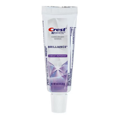 Crest 3D White Brilliance Toothpaste, Vibrant Peppermint, 0.85 oz Tube, 72/Case 