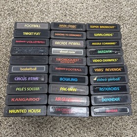 Atari 2600 System Bundle with Console, 30 Games, Joystick, Paddles, and More LOT