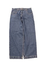 VGT 90s Karl Kani Baggy Wide Leg Jeans Blue Denim Hong Kong 38x34 Hip Hop,Skate