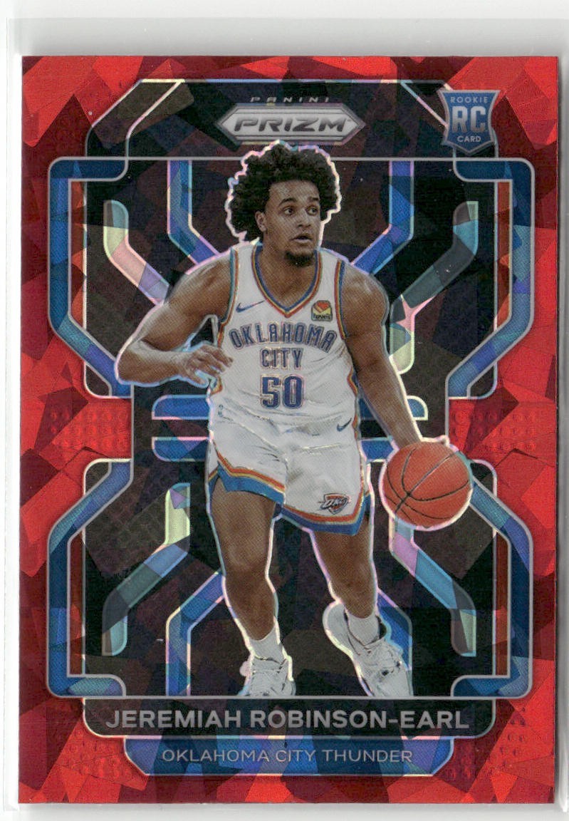 2021-22 Panini Prizm - Jeremiah Robinson-Earl Red Cracked Ice RC #319