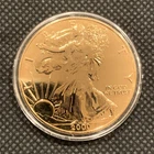 2000-P U.S. AMERICAN SILVER EAGLE DOLLAR - COLORIZED GOLD!