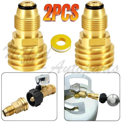 #ad 2PCS POL TO QCC1 Propane Tank Adapter 100LB LP Tank Valve To Type 1 Fitting US $12.59