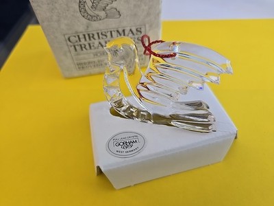 1997 Gorham Full-Lead Crystal Holiday Dove Christmas Tree Ornament West Germany