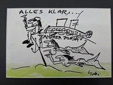 Udo Lindenberg Bild "Andrea Doria" im Rahmen Unikat Gemälde Likörell