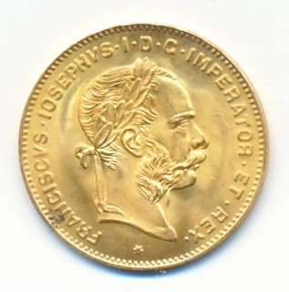 Österreich 4 Gulden 1892 Kaiser Franz Joseph Gold 900 Gewicht 3 23 g fein 2 90 g