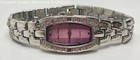 Jean Marc Silver Tone Pink Rhinestone Bezel Ladies Watch 49.8g — photo 1