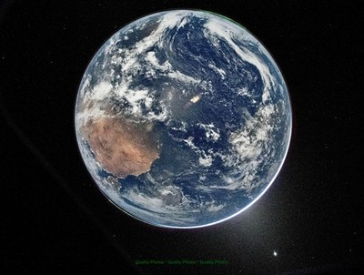 Earth as Seen from Spacecraft Orion 8.5x11'' Photo Print  NASA Artemis II Wiseman