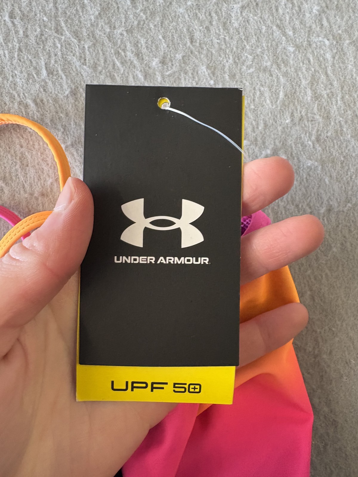 Under Armour Girls Size 6 One Piece Swimsuit UPF 50 Ombre Rainbow Criss Cross thumbnail 5