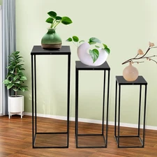 3pcs Plant Stand Metal Flower Pot Holder Display Rack Living Room Decorative