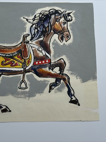BUD SHACKELFORD PAINTING HORSE PORTRAIT MID CENTURY LISTED FAMOUS CALIFORNIA WC - Picture 22 of 23