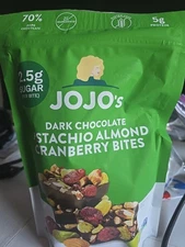 JoJo's Dark Chocolate Pistachio Almond Cranberry Bites 14.40 Oz, Gluten-Free