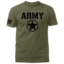 Army Military Patriotic US Flag Veteran Graphic T-shirt