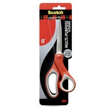 MultiPurpose Stainless Steel Scissors, 8 Inches, Red & Gray, Great for Home, ...