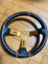 Aftermarket Deep Dish Steering Wheel Gold Spokes