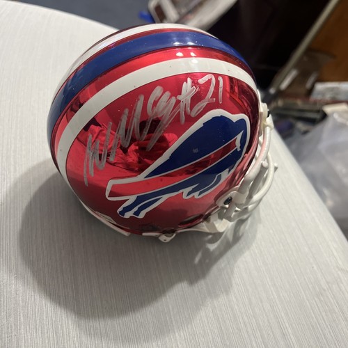 SIGNED BUFFALO BILLS CHROME MINI HELMET 2000 LIMITED EDITION WILLIS McGHee - 第 1/8 張圖片