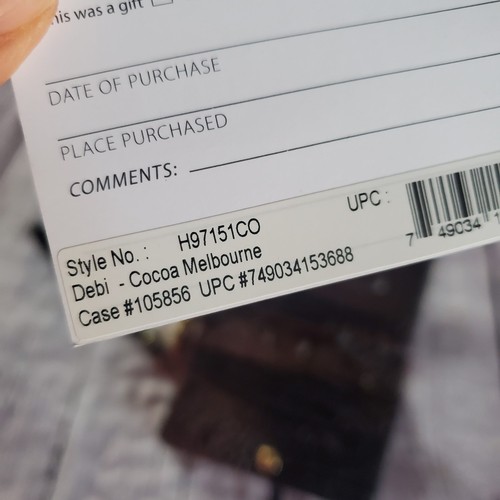 Brahmin Debra Muñequera OS Pecan Melbourne Cuero Repujado Billetera Bolso sin asas - Imagen 6 de 9