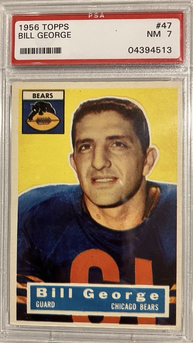 1956 Topps Bill George #47 PSA 7 Rookie RC HOF Bears! POP 133