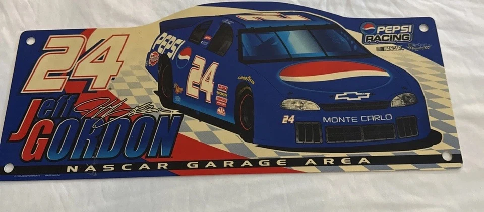 1999 Jeff Gordon #24 NASCAR Garage Area Sign – Wincraft Pepsi Racing 19”X 7” - Image 2 of 4