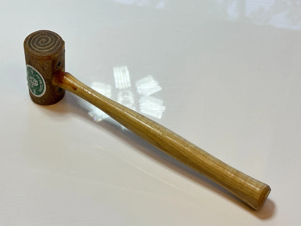 Nuevo de Lote Antiguo Guirnalda EE. UU. Cuero Crudo #1 Mazo Martillo 1-1/4" Cara Joyería Cuero Trabajo, 11001 Foto 4 de 4