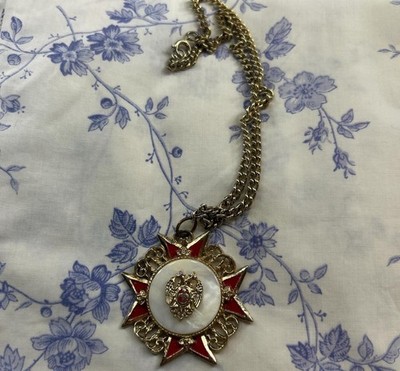 Good and Red Double Headed Eagle Pendant Necklace