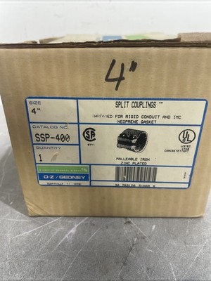 OZ Gedney SSP-400 4  Split Coupling for Rigid Conduit/IMC pipe connector fitting