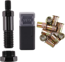 Rivet Nut Tool Mandrel 1/2-13 and 10 PCS Nuts, Set Spare Part, Nutsert