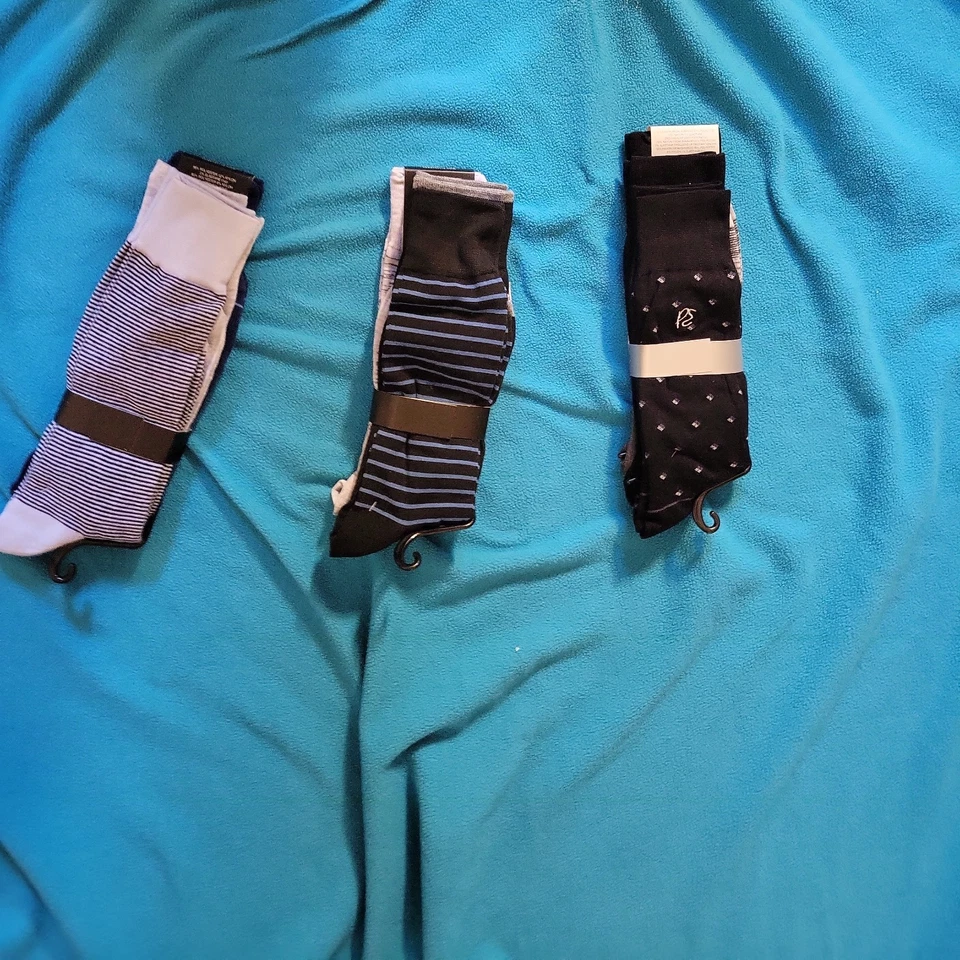 Paquete de 3 calcetines portafolio Perry Ellis para hombre nuevos con etiquetas precio de venta sugerido por el fabricante 64 USD - Juego de 3 Foto 2 de 4