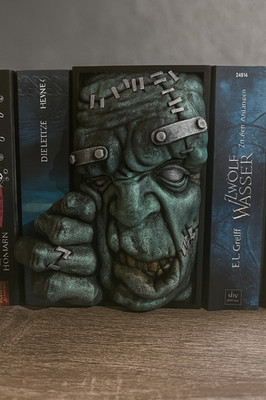 Book Nook Frankenstein handveredelt Horror Gothic Regal Deko Unikat