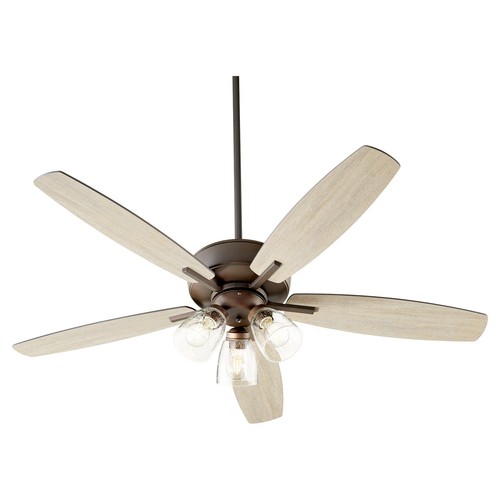 Oiled Bronze 52"Ceiling Fan from the Breeze Collection - Picture 3 of 3