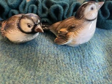 Vintage 1970's W. Germany Goebel Porcelain Sparrow Figurines Set Of 2
