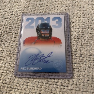 REX BURKHEAD - 2013 Press Pass ''Blue-Auto'' - #PPS-RB (#29/50) - Bengals