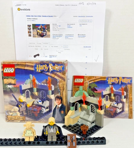 LEGO (4731) Harry Potter: Dobby's Release - 100% Complete w/ Box & Instructions