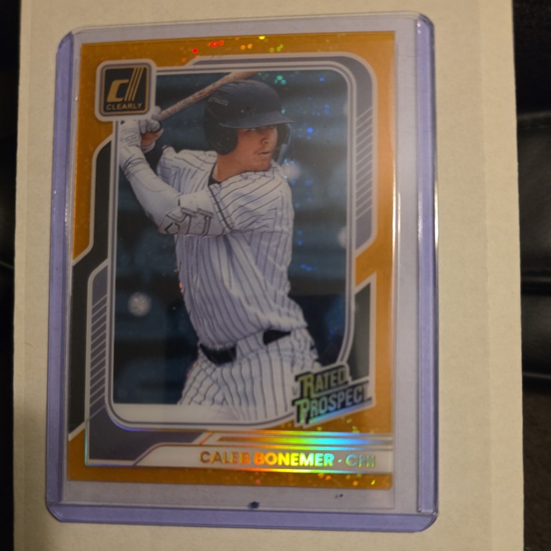 🔥 2026 Donruss Optic - Caleb Bonemer Gold Acetate Rated Prospect SSP 10/10  🔥