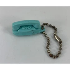 Vintage Aqua Blue Princess Phone Keychain