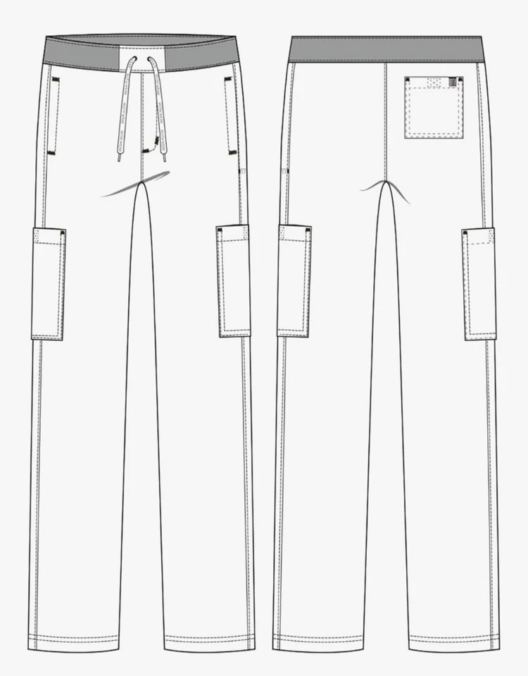 Pantalones Médicos Med Couture Para Hombre Pierna Recta Azul Marino Talla S - Cremallera Mosca, 6 Bolsillos Foto 3 de 4