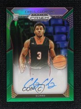 2019-20 Panini Prizm Draft Picks Green Chris Clemons #117 Auto 9su