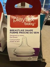 Playtex Baby Breastlike Shape Nipples BPA Free 3m 2-pack Silicone Fast Flow