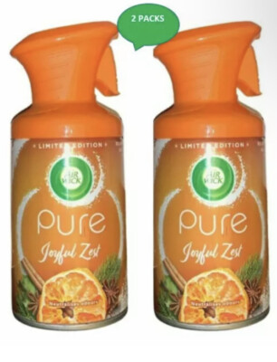 2 x Airwick Pure Lufterfrischer Spray 250ml Joyful Zest neutralisiert Gerüche