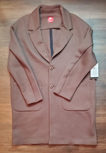 Nike Sportswear Tech Fleece Reimagined Mens Medium Brown Trench Coat FN0601-237 - Picture 4 of 18