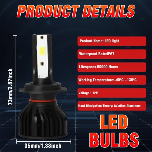 For 2014 2015 KIA OPTIMA 6x 6000K LED Headlight High/Low Fog Light Bulbs Kit P4C - Picture 7 of 17