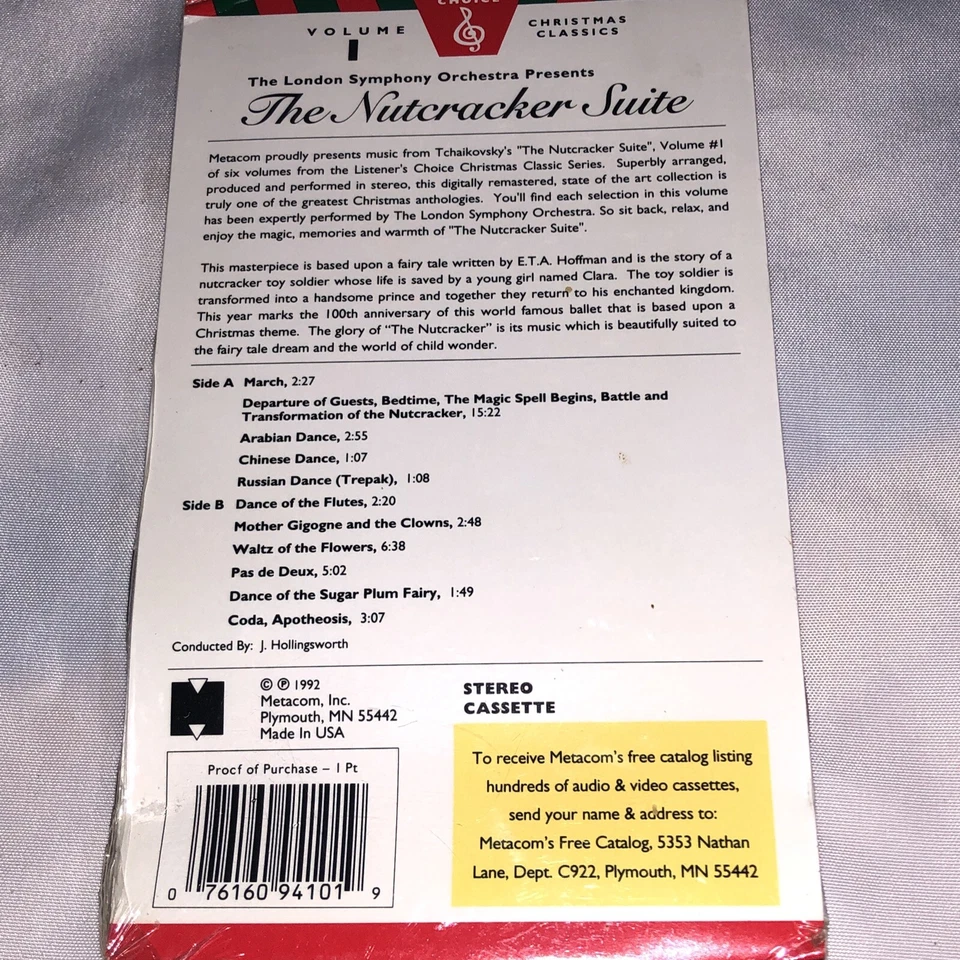 The Nutcracker Suite Cassette Tape London Symphony Vol 1 Christmas Music New/u3d - Image 3 of 4