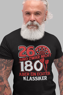 260 sind zwar nicht 180 aber ein echter Klassiker Shirt mit Dart Sprüchen Herren